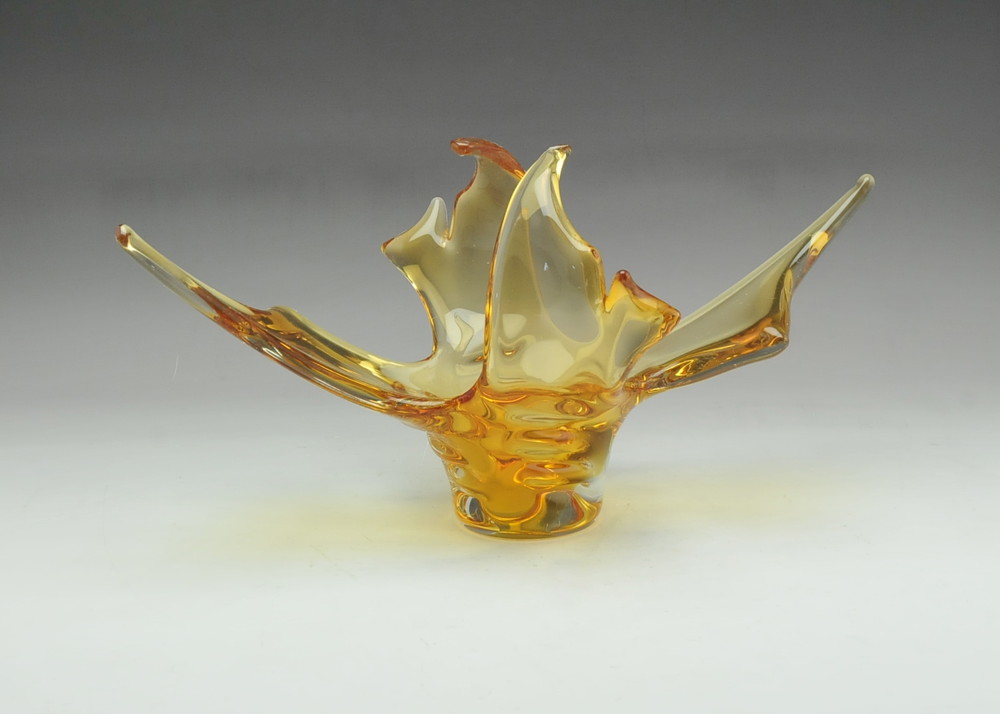 Gold Murano Art Glass Basket
