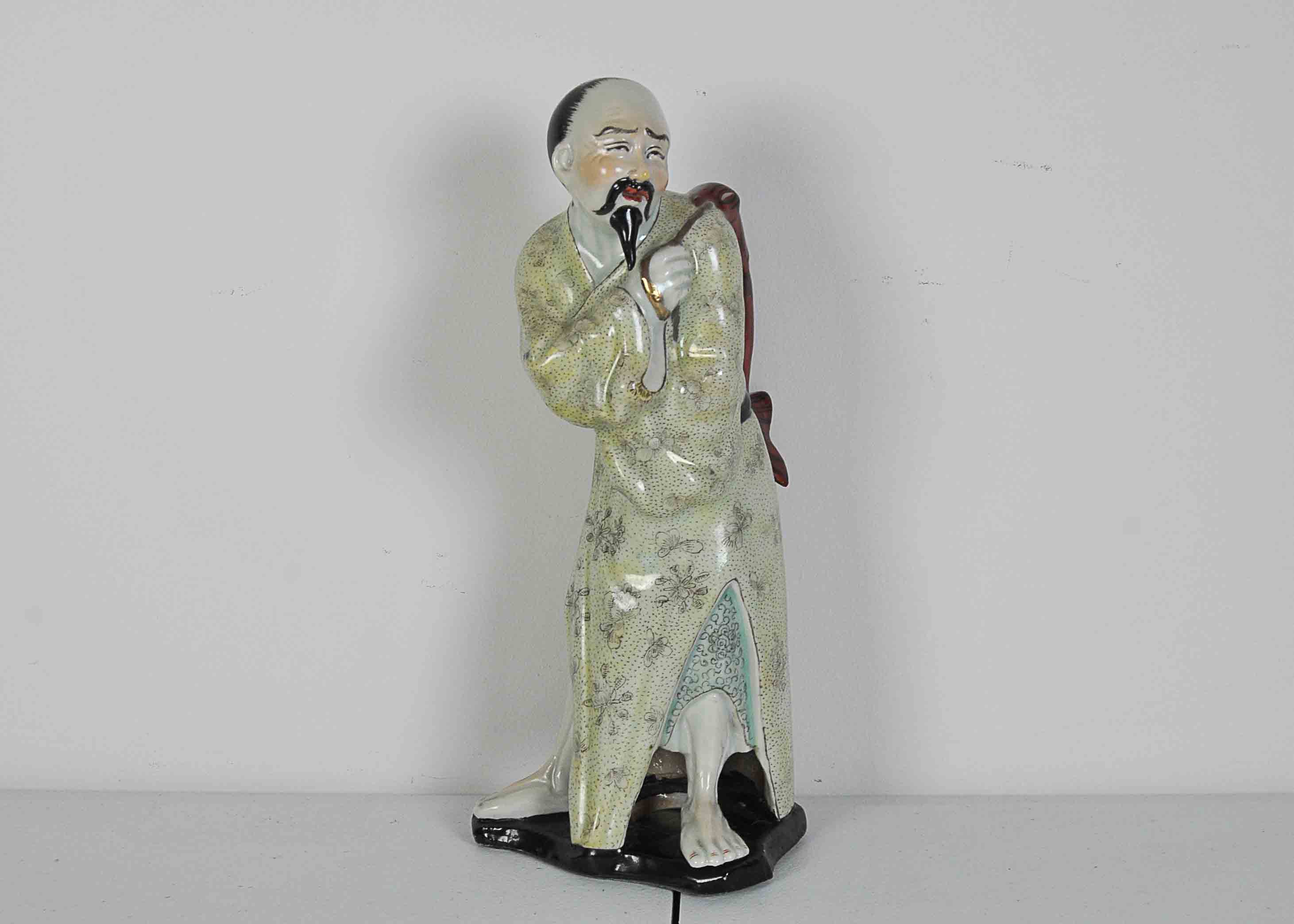 Chinese Ceramic Fisherman Figurine