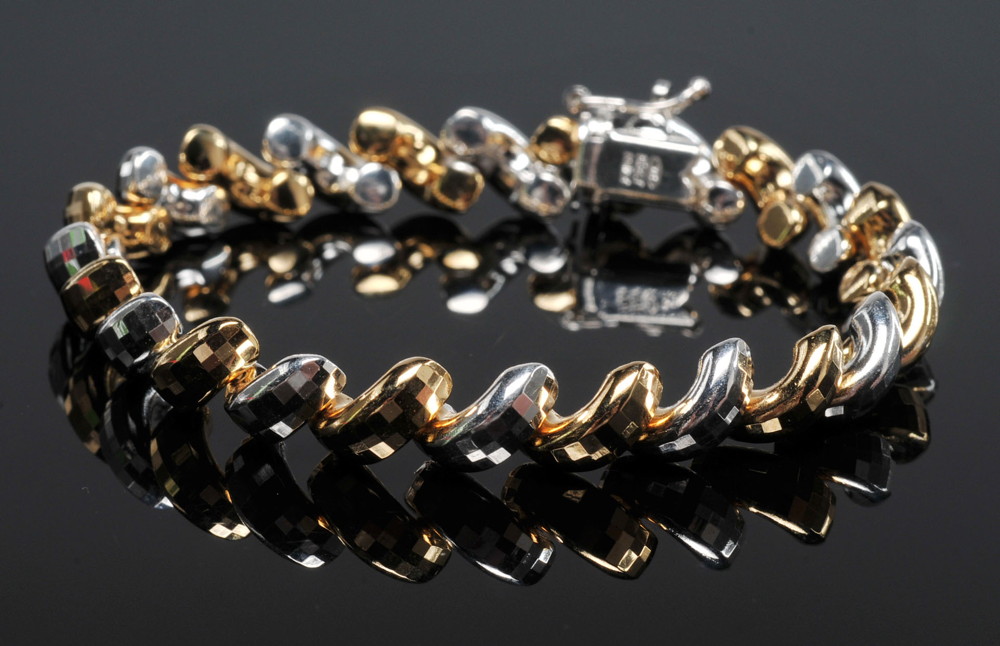 Milor Sterling Two Tone Bracelet