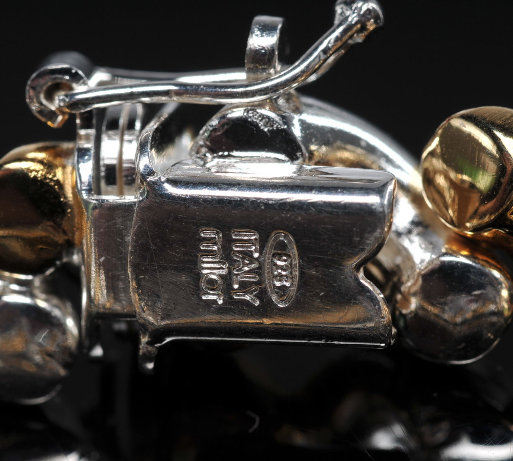 Milor Sterling Two Tone Bracelet