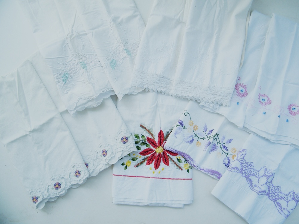 Vintage Embroidered Pillowcases
