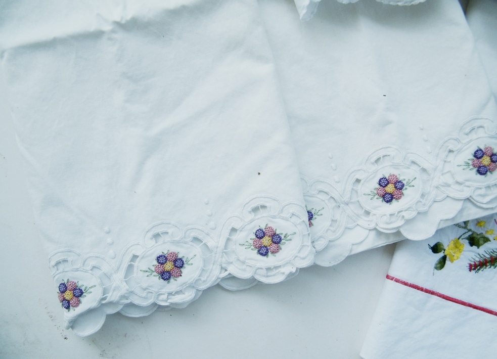 Vintage Embroidered Pillowcases