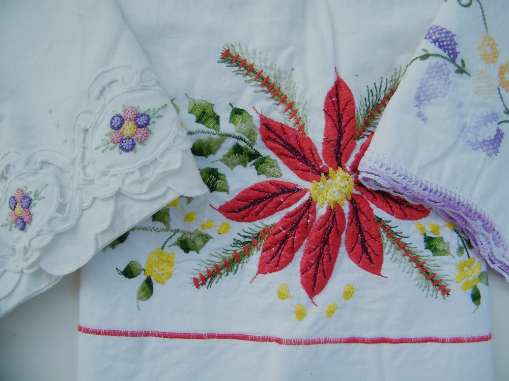 Vintage Embroidered Pillowcases