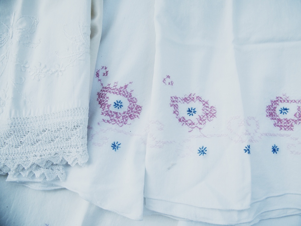 Vintage Embroidered Pillowcases