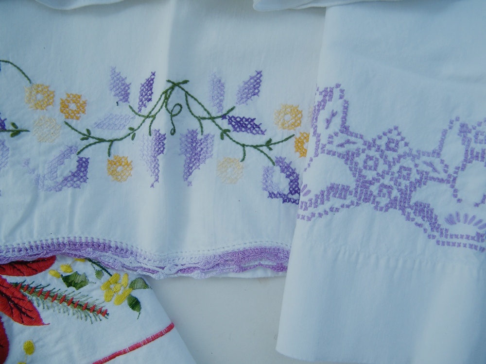 Vintage Embroidered Pillowcases