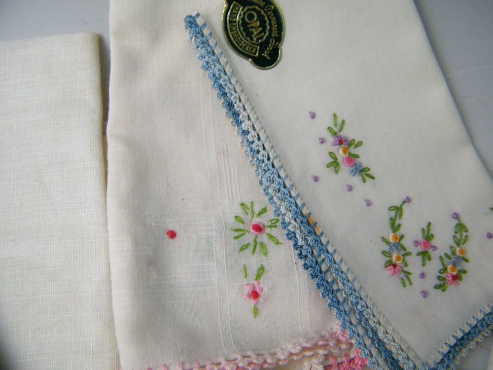 Vintage Fancy Embroidered Handkerchiefs