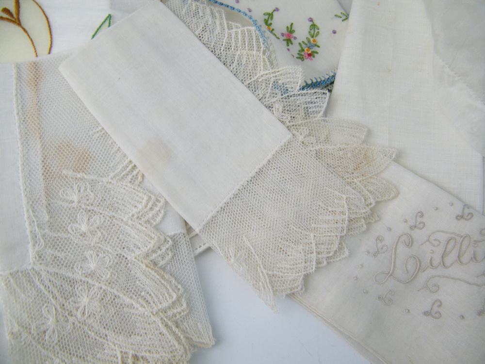 Vintage Fancy Embroidered Handkerchiefs