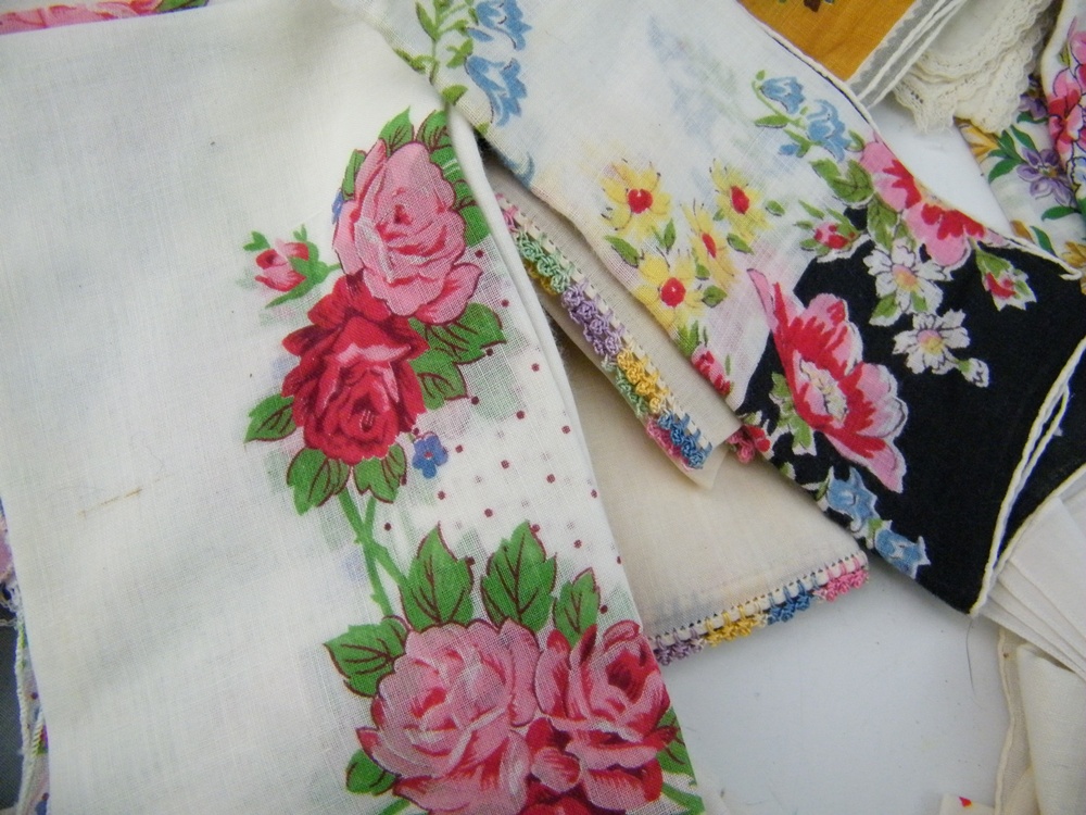 Vintage Floral Handkerchiefs