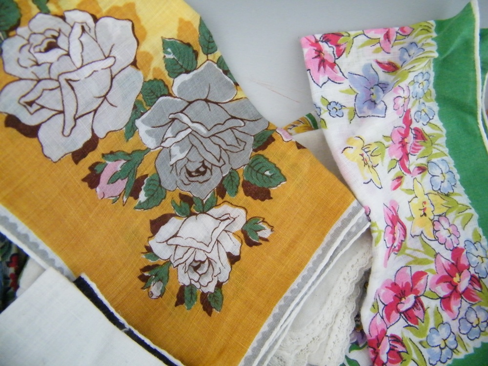 Vintage Floral Handkerchiefs