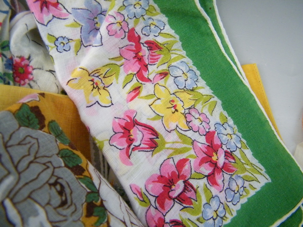 Vintage Floral Handkerchiefs