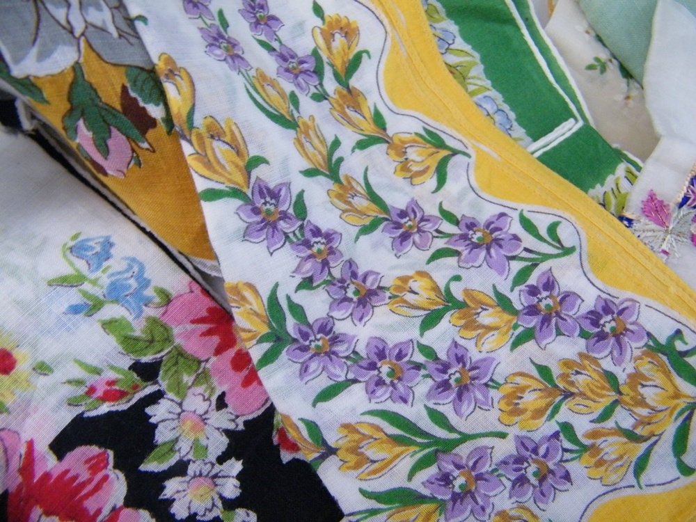Vintage Floral Handkerchiefs