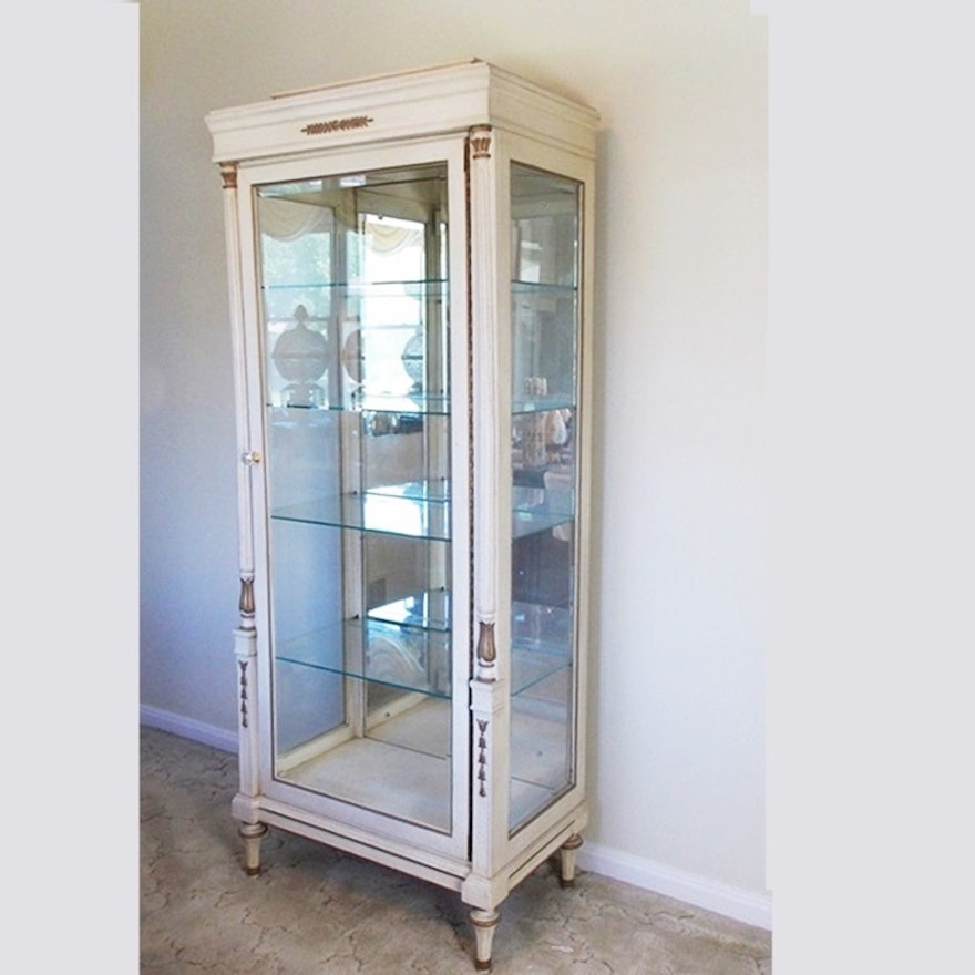 Vintage French Provincial Style Curio Cabinet