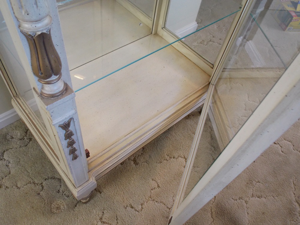 Vintage French Provincial Style Curio Cabinet