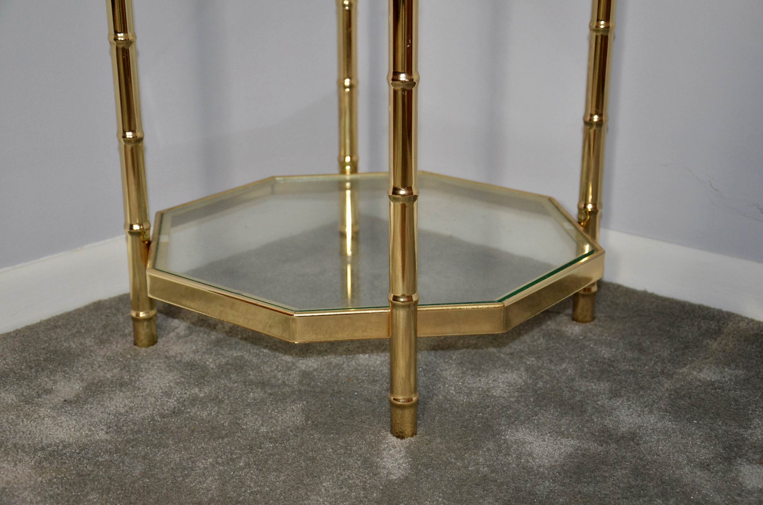 Contemporary glass display stand.