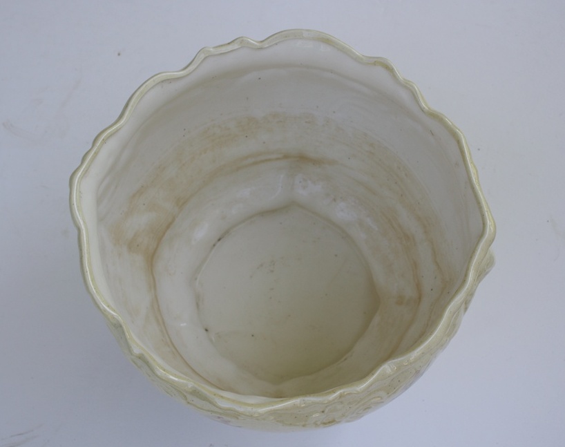 Ornate White Ceramic Jardiniere