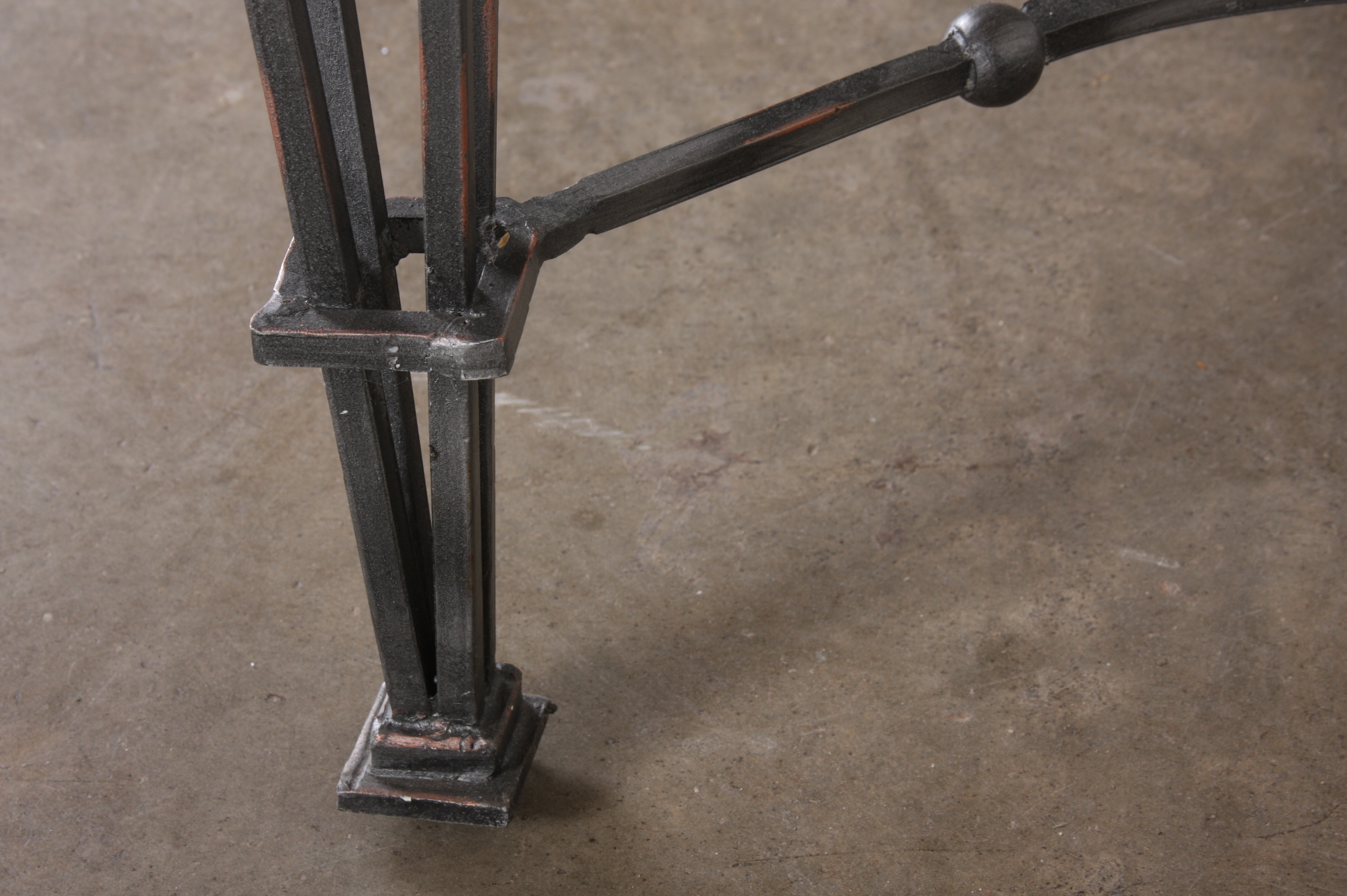 Modern Iron and Glass Side Table