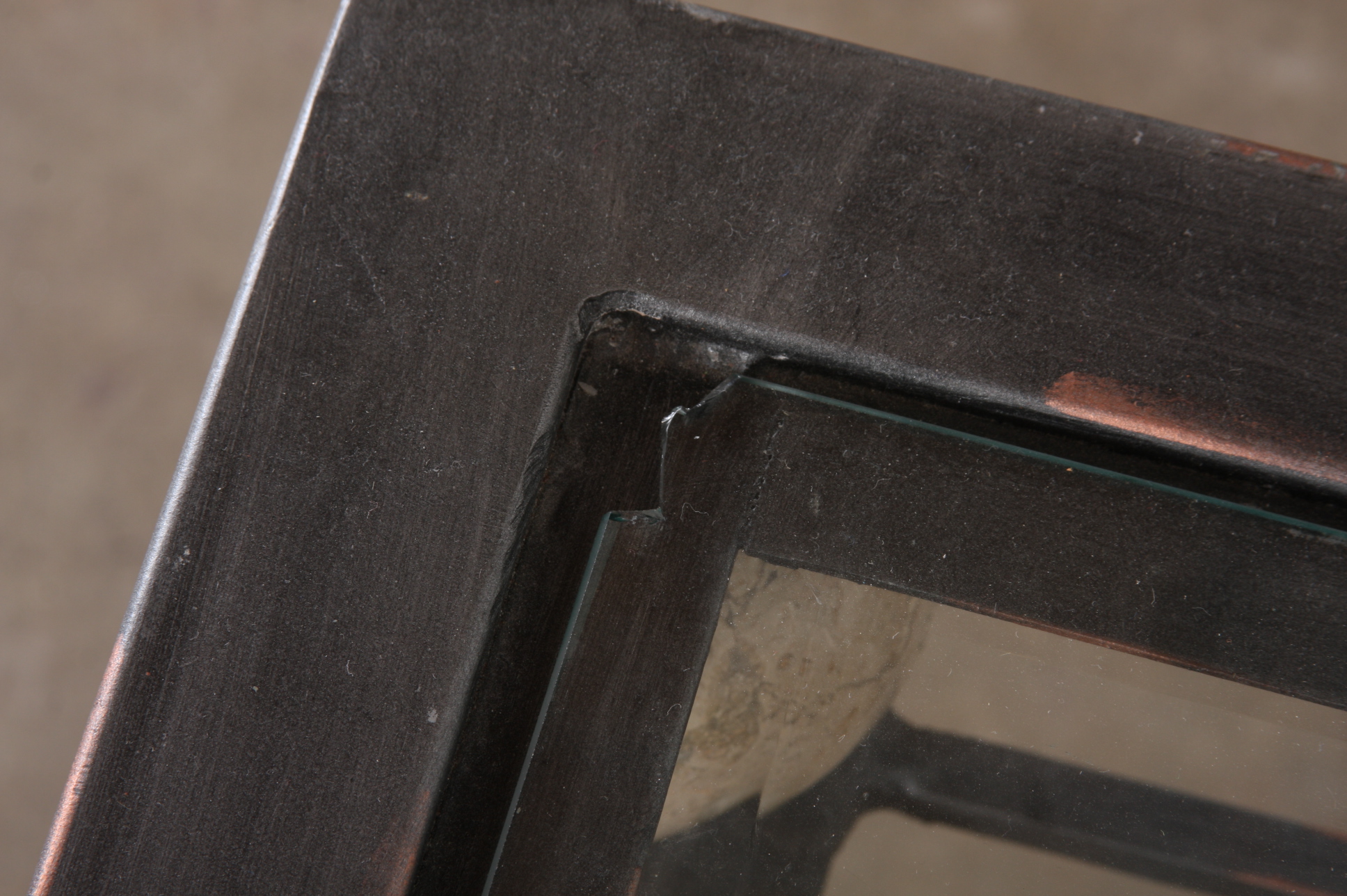 Modern Iron and Glass Side Table