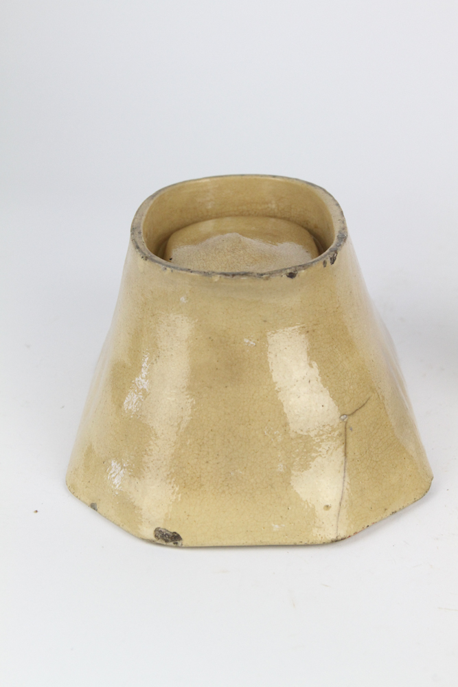 3 Yellow Ware Octogon Molds w/Grape Deisgn