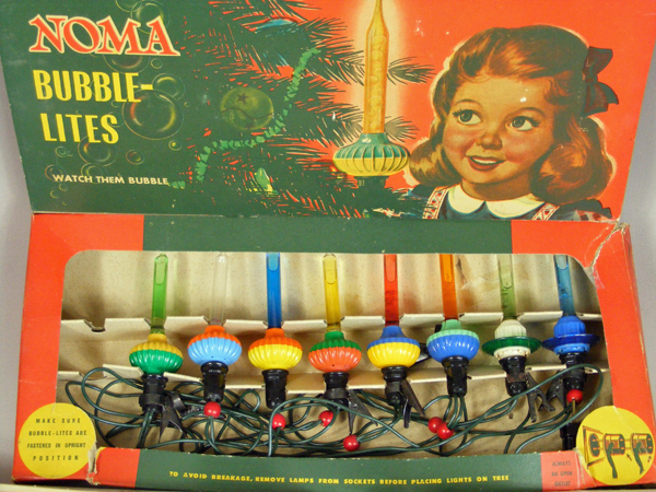 Noma Bubble-Lites and Variety of Vintage Christmas Ornaments