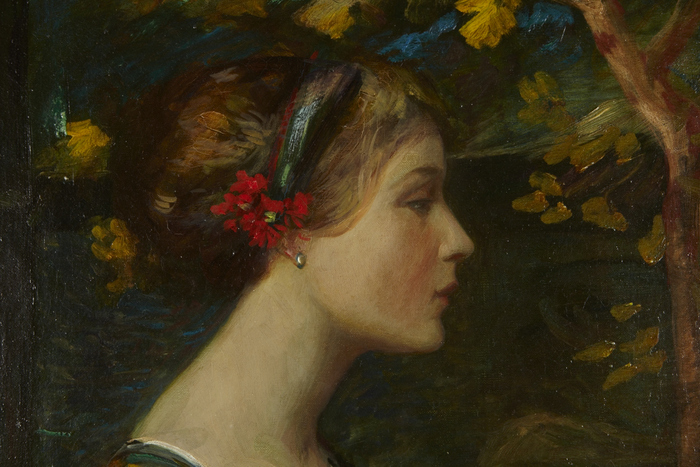 Hugo Ballin Painting "Autumn" - Oil on Canvas