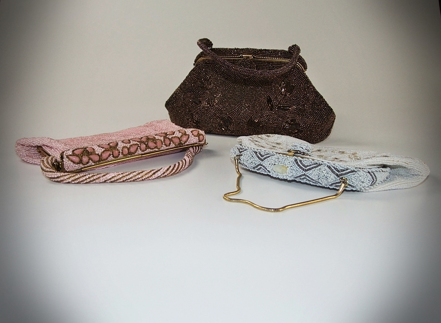 Three early 20th Century hand beaded purses