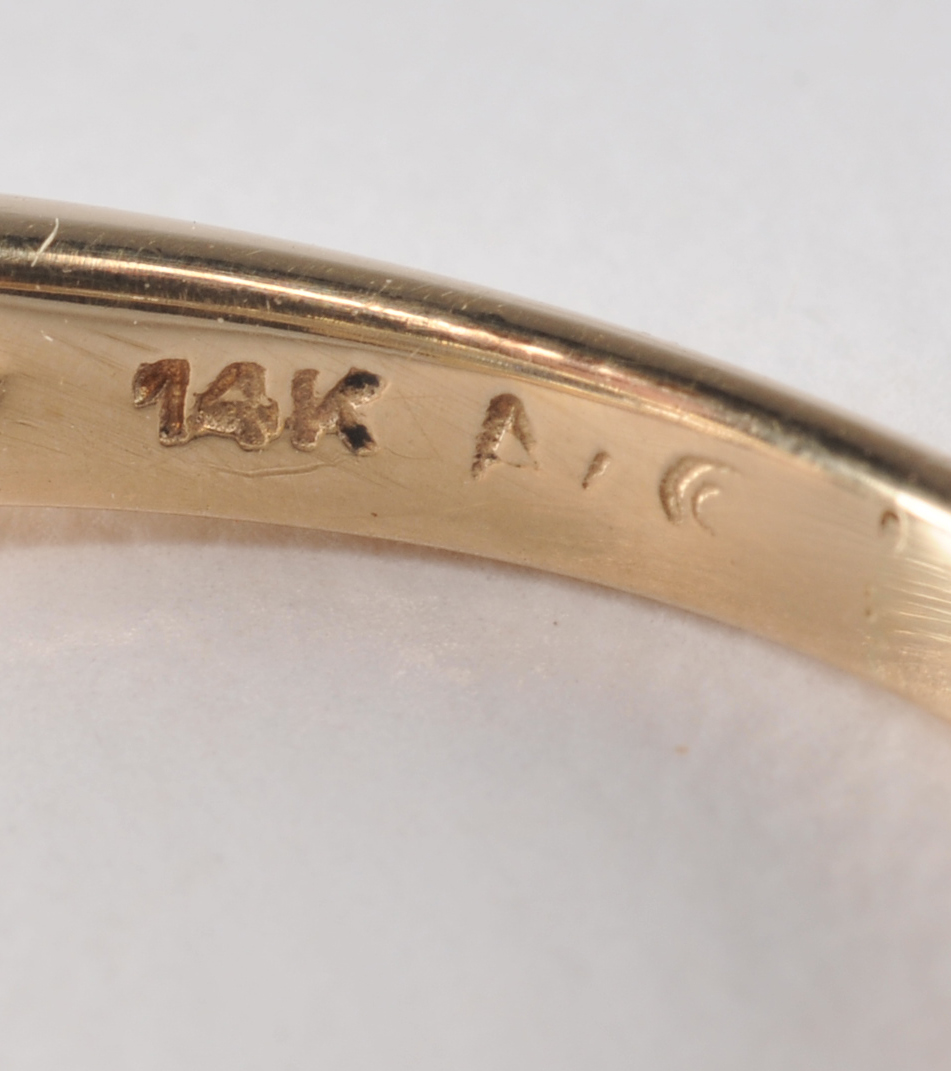 Ladies 14 K Sapphire and diamond two tone ring with matching earrings