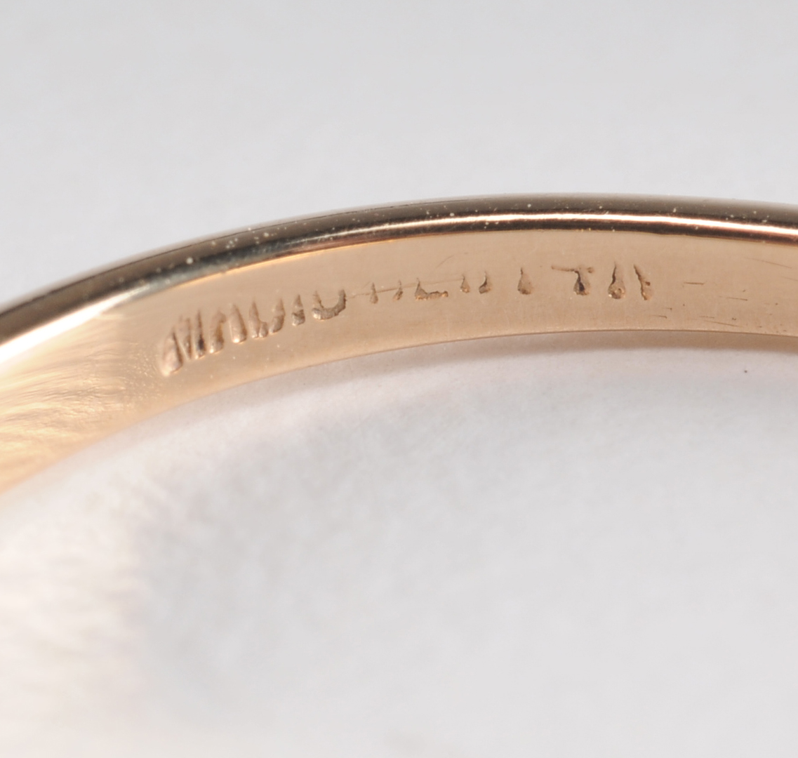 Very pretty Ladies 14 K yellow gold and diamond engagement ring set