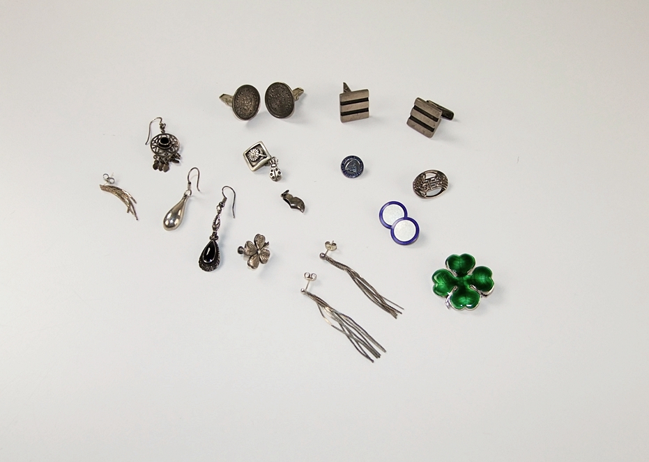 Collection of sterling silver jewelry