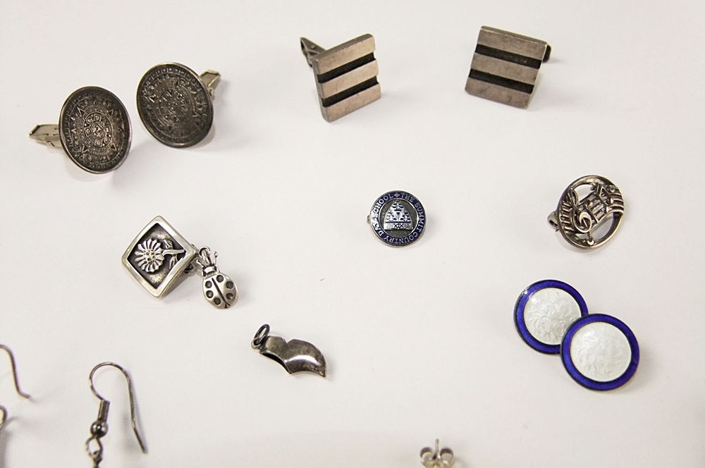 Collection of sterling silver jewelry