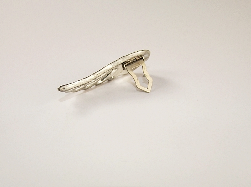  Art Deco "Angel Wing" rhinestone fur clip 