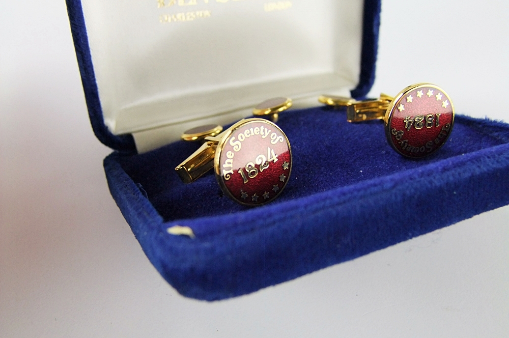 Two sets of Ben Silver cuff links and dress shirt buttons 