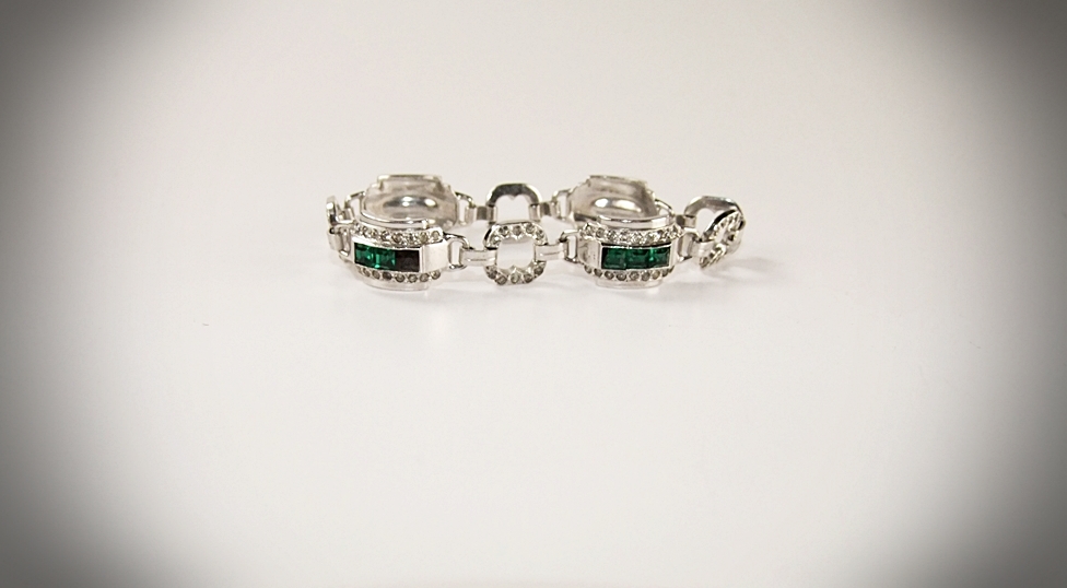 Vintage Engel Brothers sterling silver Art Deco bracelet 