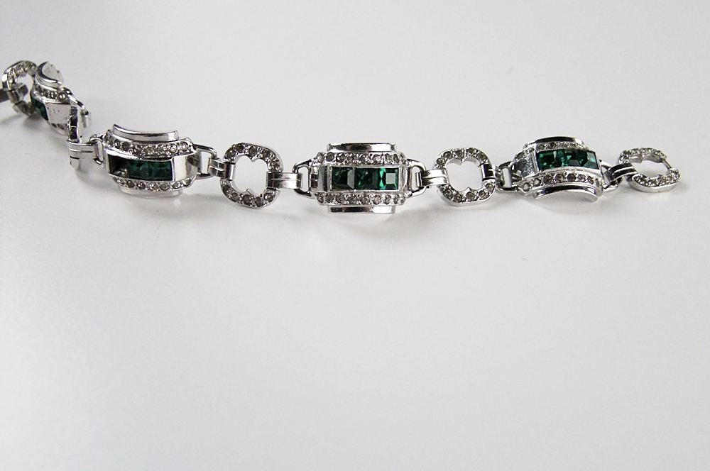 Vintage Engel Brothers sterling silver Art Deco bracelet 