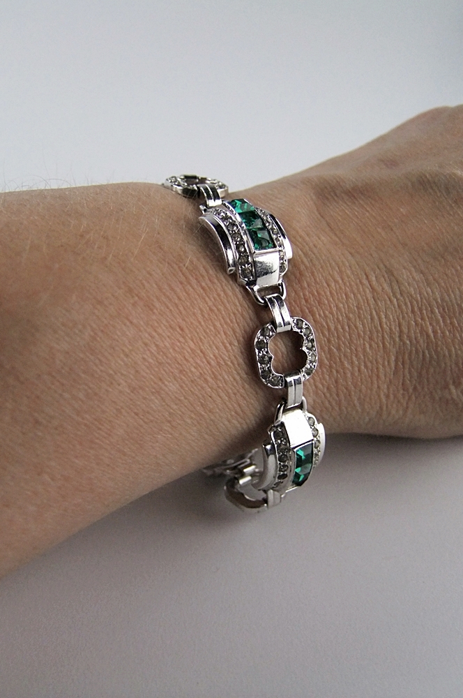 Vintage Engel Brothers sterling silver Art Deco bracelet 