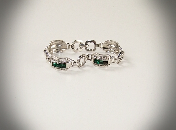 Vintage Engel Brothers sterling silver Art Deco bracelet 