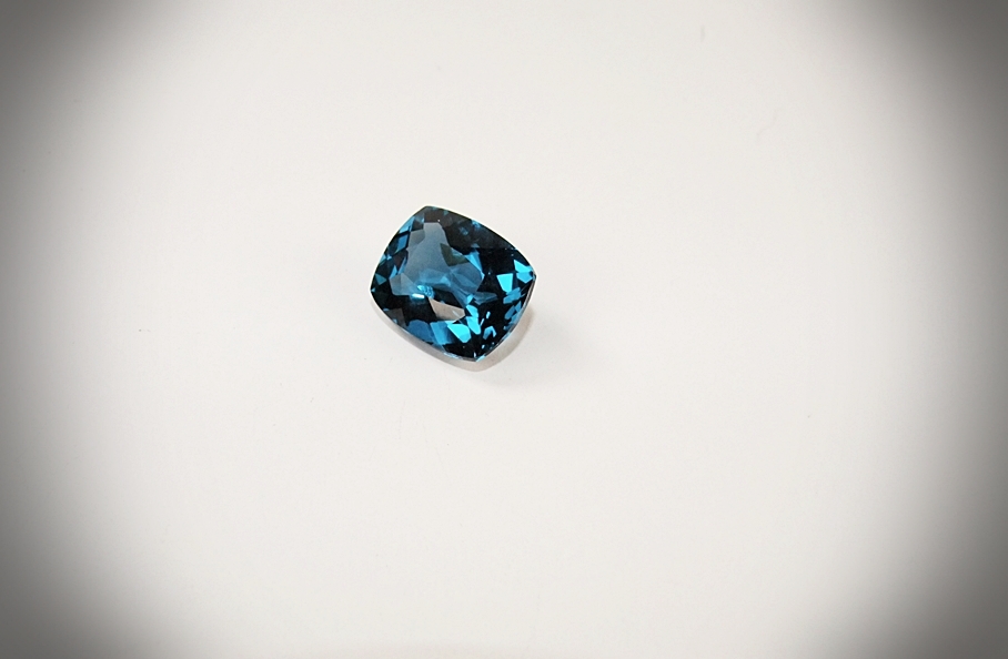 Loose cushion faceted cut synthetic blue Spinel