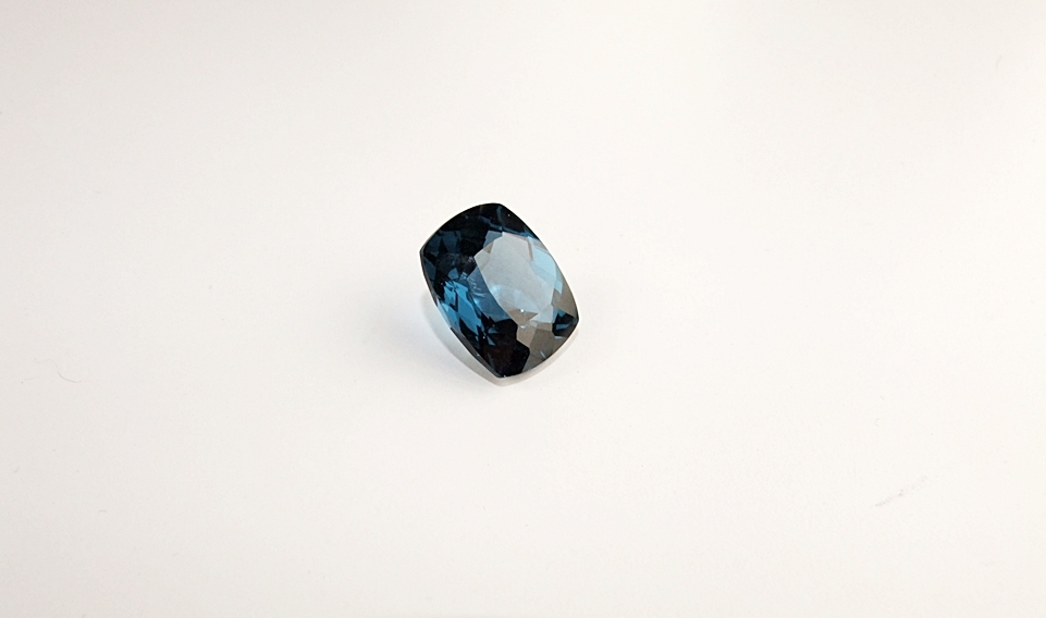 Loose cushion faceted cut synthetic blue Spinel