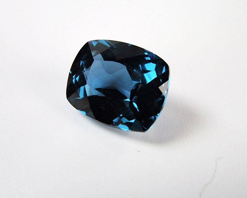 Loose cushion faceted cut synthetic blue Spinel
