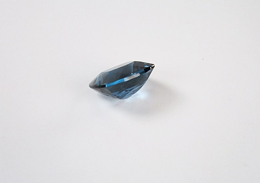 Loose cushion faceted cut synthetic blue Spinel