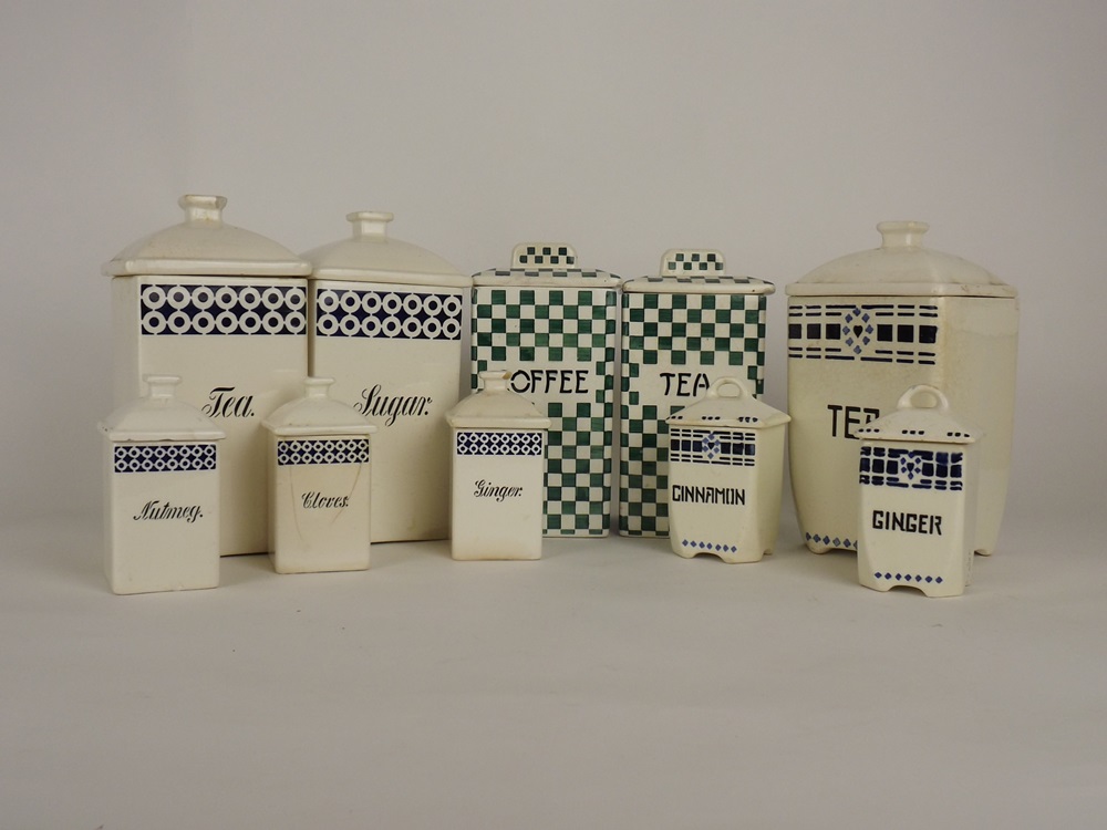 Collection of Ceramic Canisters & Spice Jars