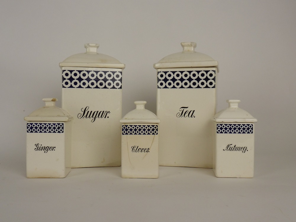 Collection of Ceramic Canisters & Spice Jars