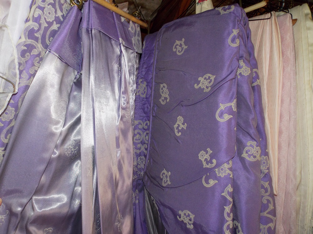 A vast array of Vintage Drapes and Bedspreads