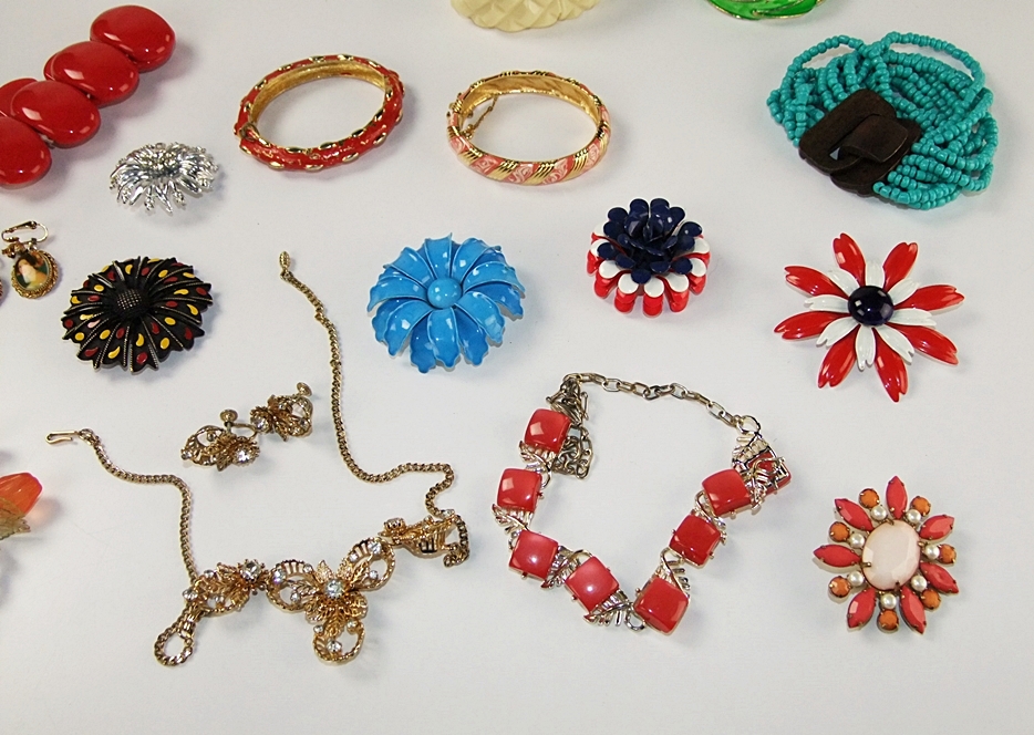 Vintage collection of costume jewelry