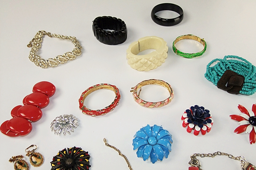 Vintage collection of costume jewelry