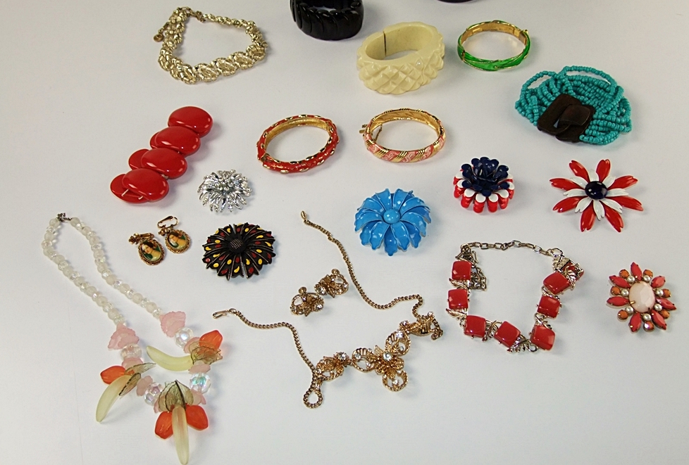Vintage collection of costume jewelry