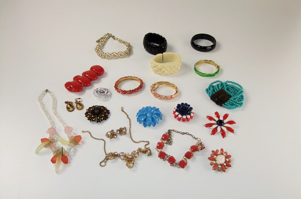 Vintage collection of costume jewelry