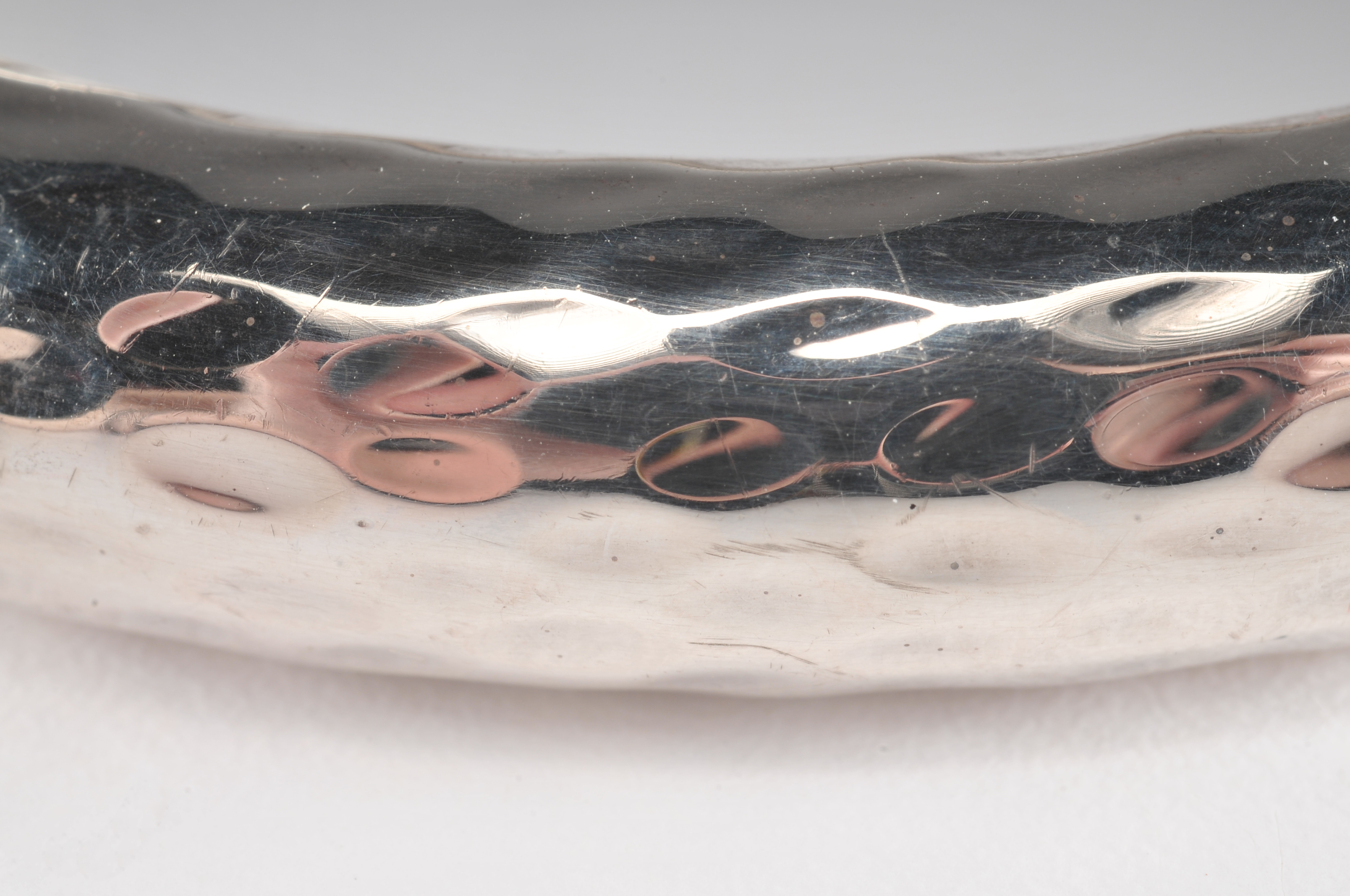 Silpada hollowed sterling silver bangle with hammered design