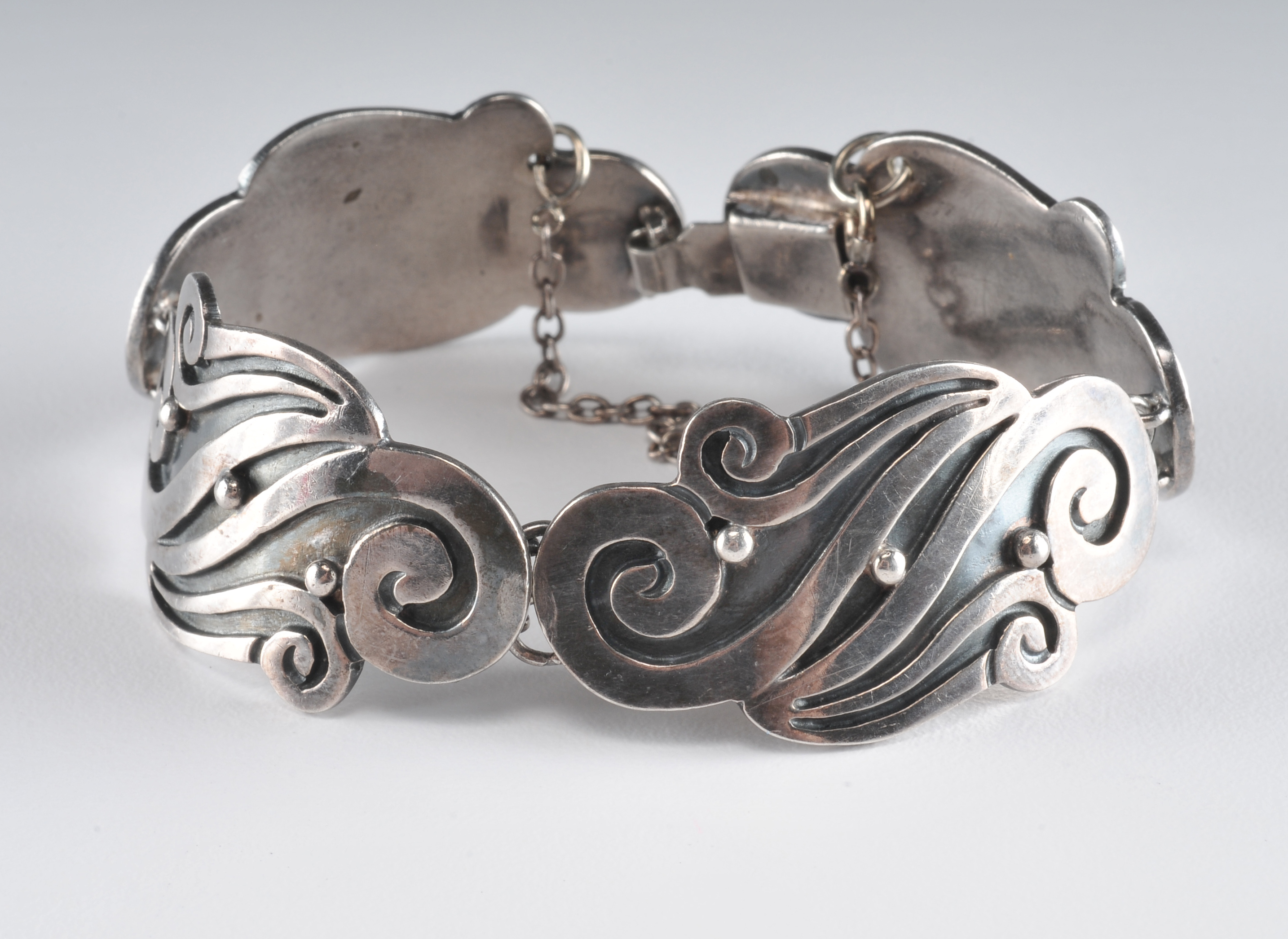 Gorgeous Taxco Mexico sterling silver link necklace and bracelet