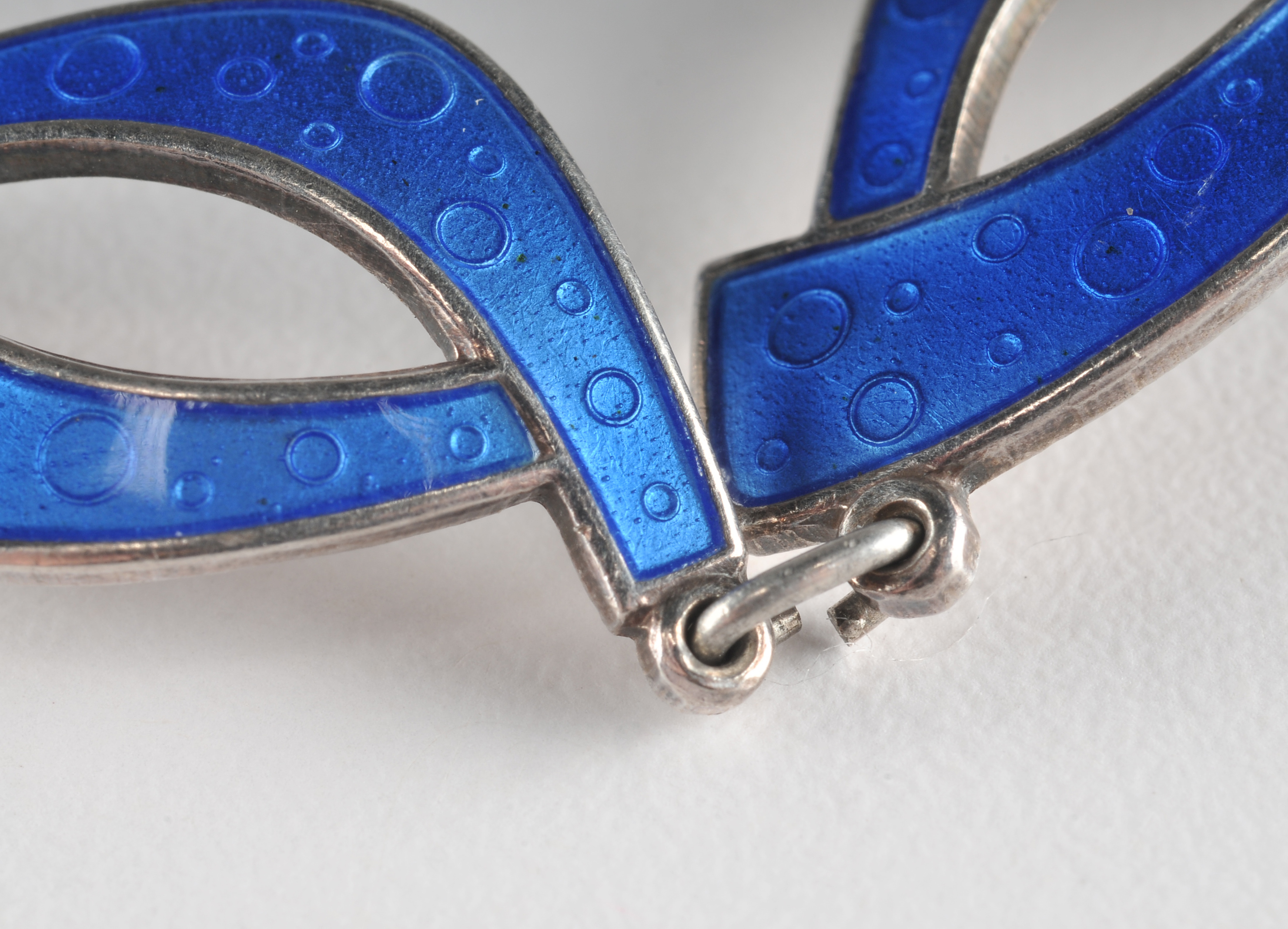 Mid Century Norwegian enameled link bracelet 