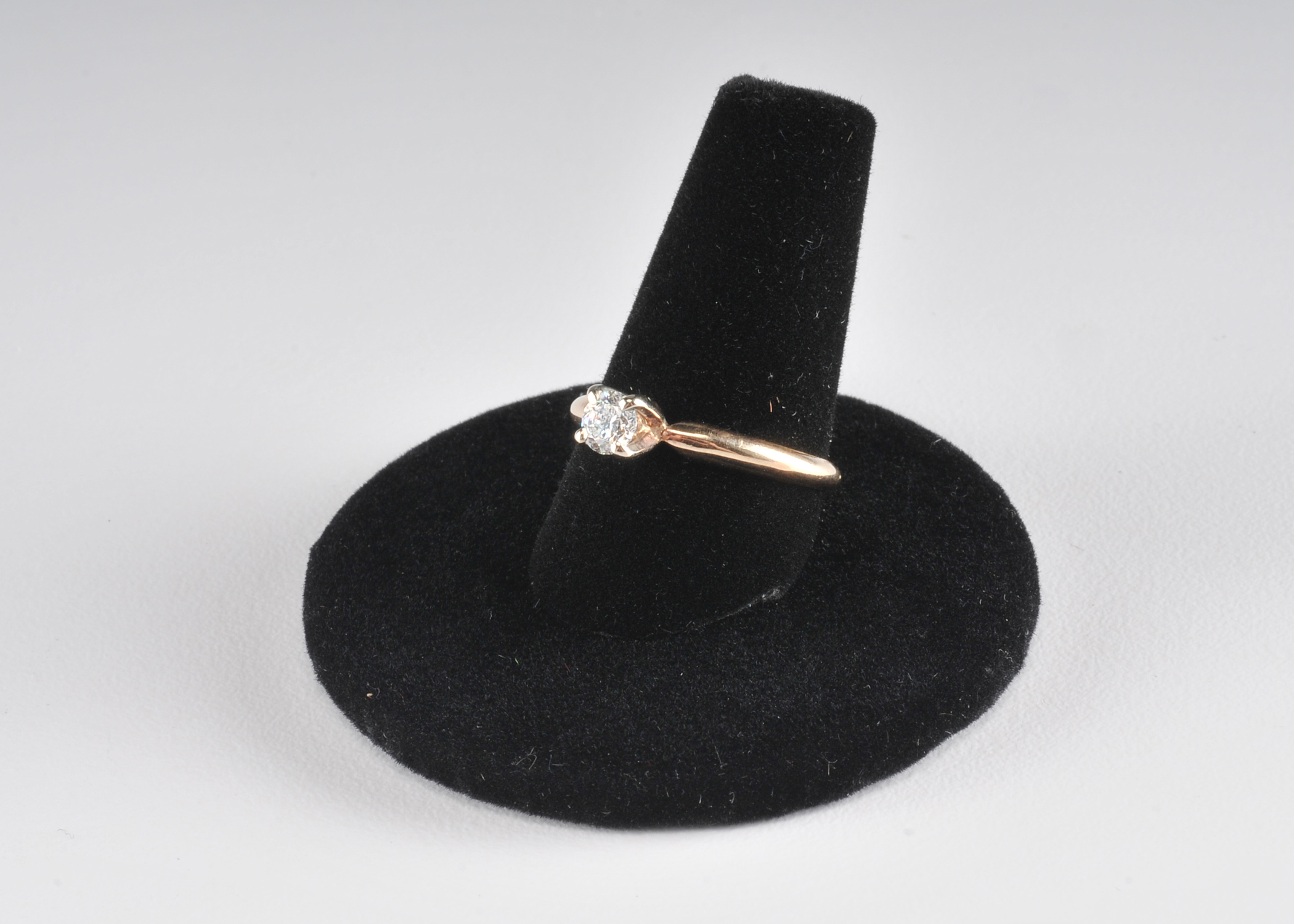 Ladies 14 K two tone diamond engagement ring 